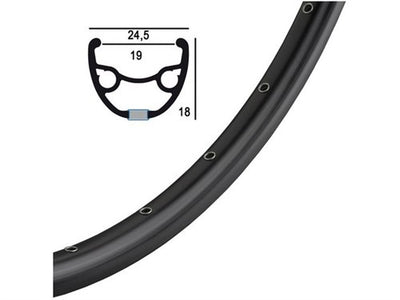 Ryde Velg 28 Zoll 622 Rivale 21 Black 32 Löcher Bus