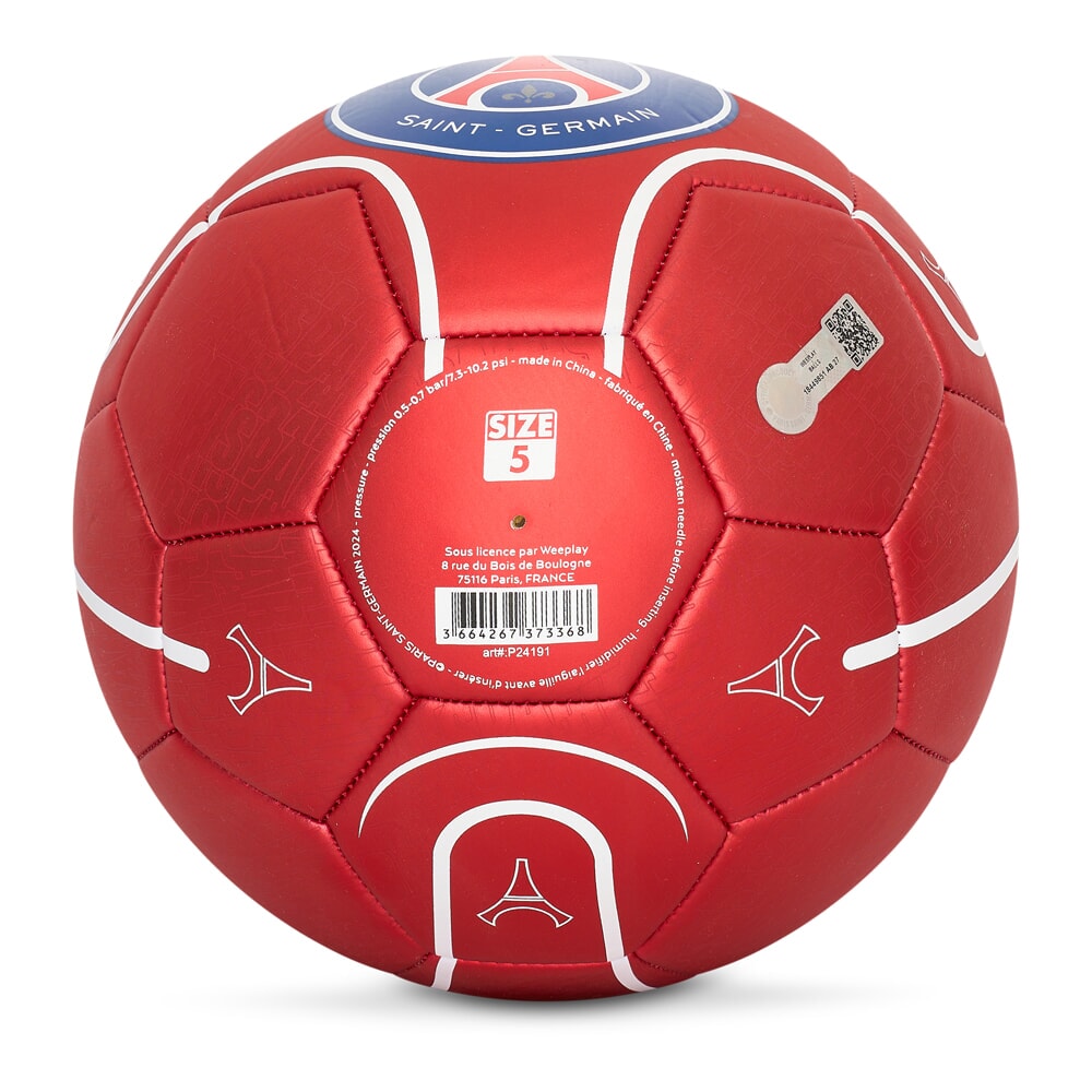 Paris Saint-Germain Fußball metallic rot Größe 5 (P24191)