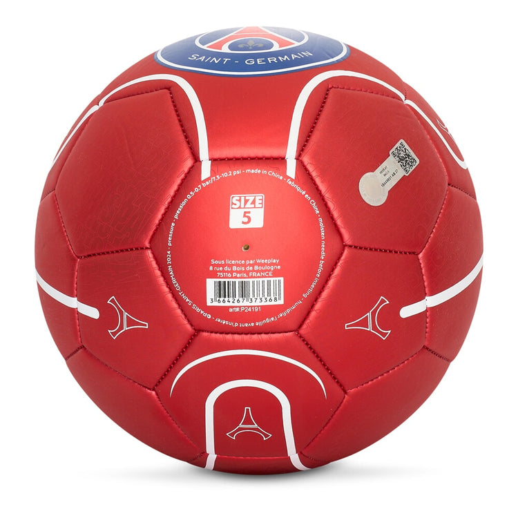 Paris Saint-Germain Fußball metallic rot Größe 5 (P24191)