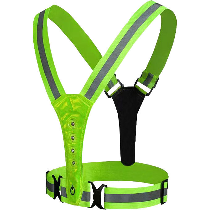 VWP reflektierende Sportweste, USB wiederaufladbar, LED, Einheitsgröße, Neon