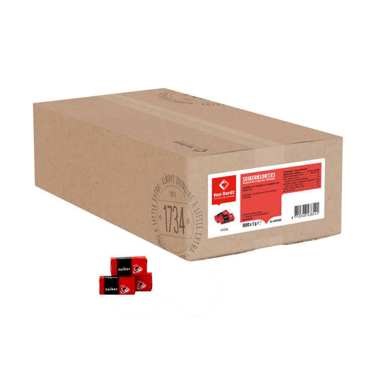 Van Oordt Würfelzucker verpackt (1000x 2gr)