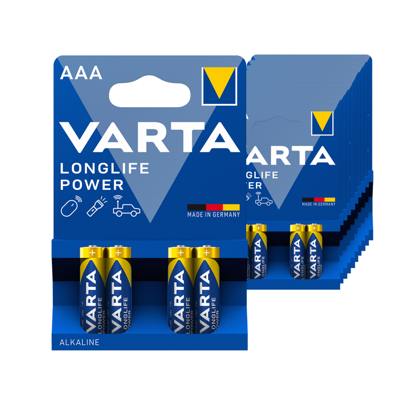 Varta langlebige AAA-Alkalibatterien (10x 4 Stück)