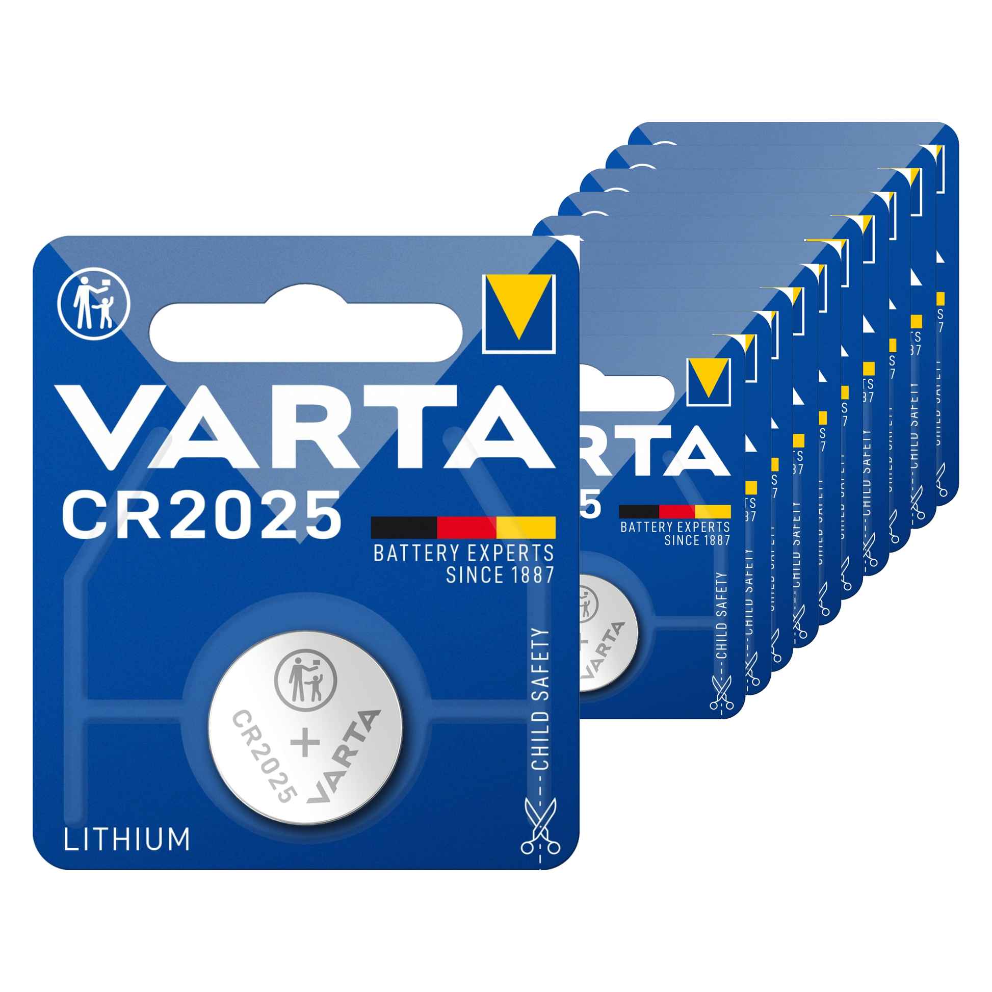Varta CR2025 Lithium-Knopfzelle (10 Stück)