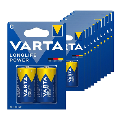 Varta Long Life C Alkalibatterien (10x 2 Stück)