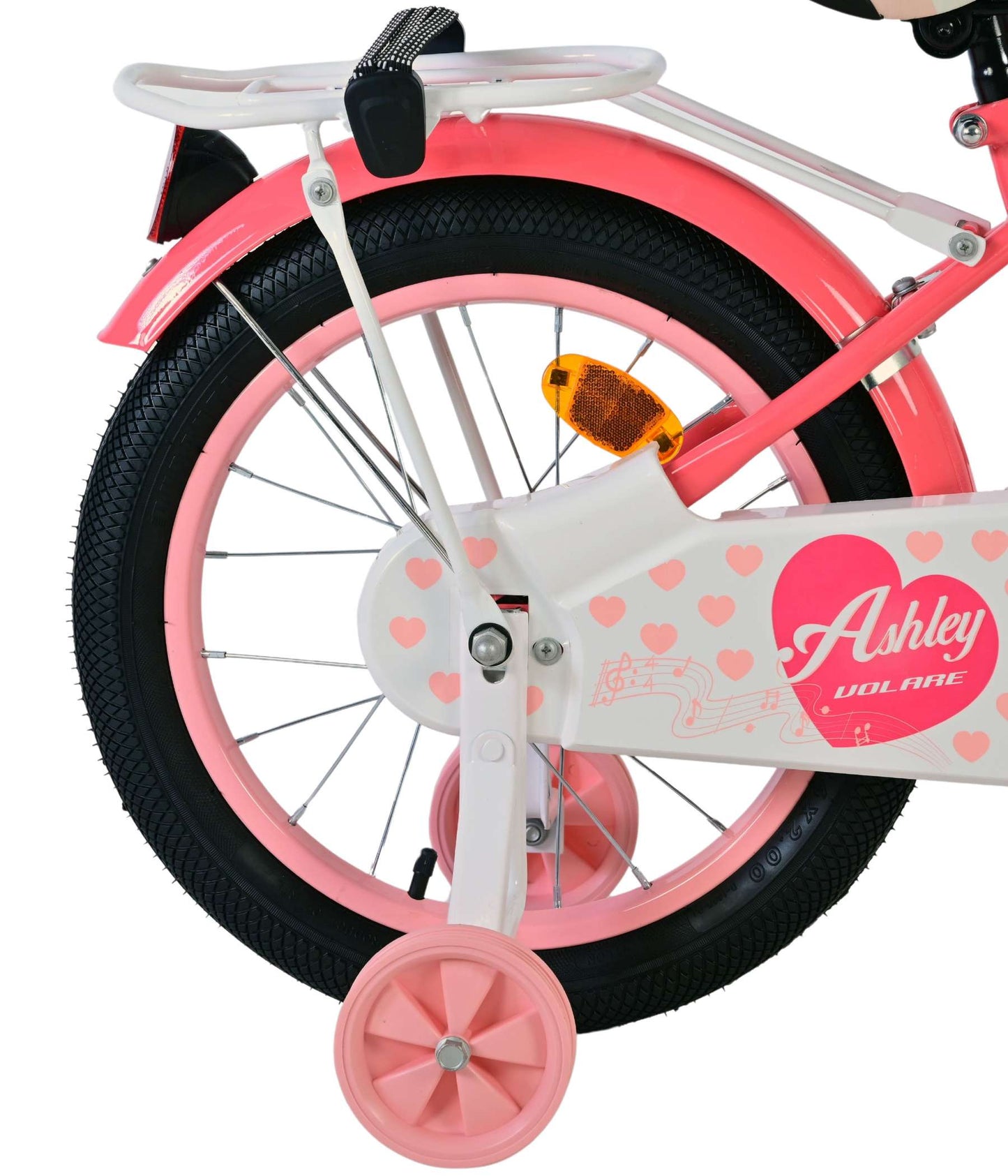 Volare Ashley Kinderfahrrad – Mädchen – 16 Zoll – Rosa Rot