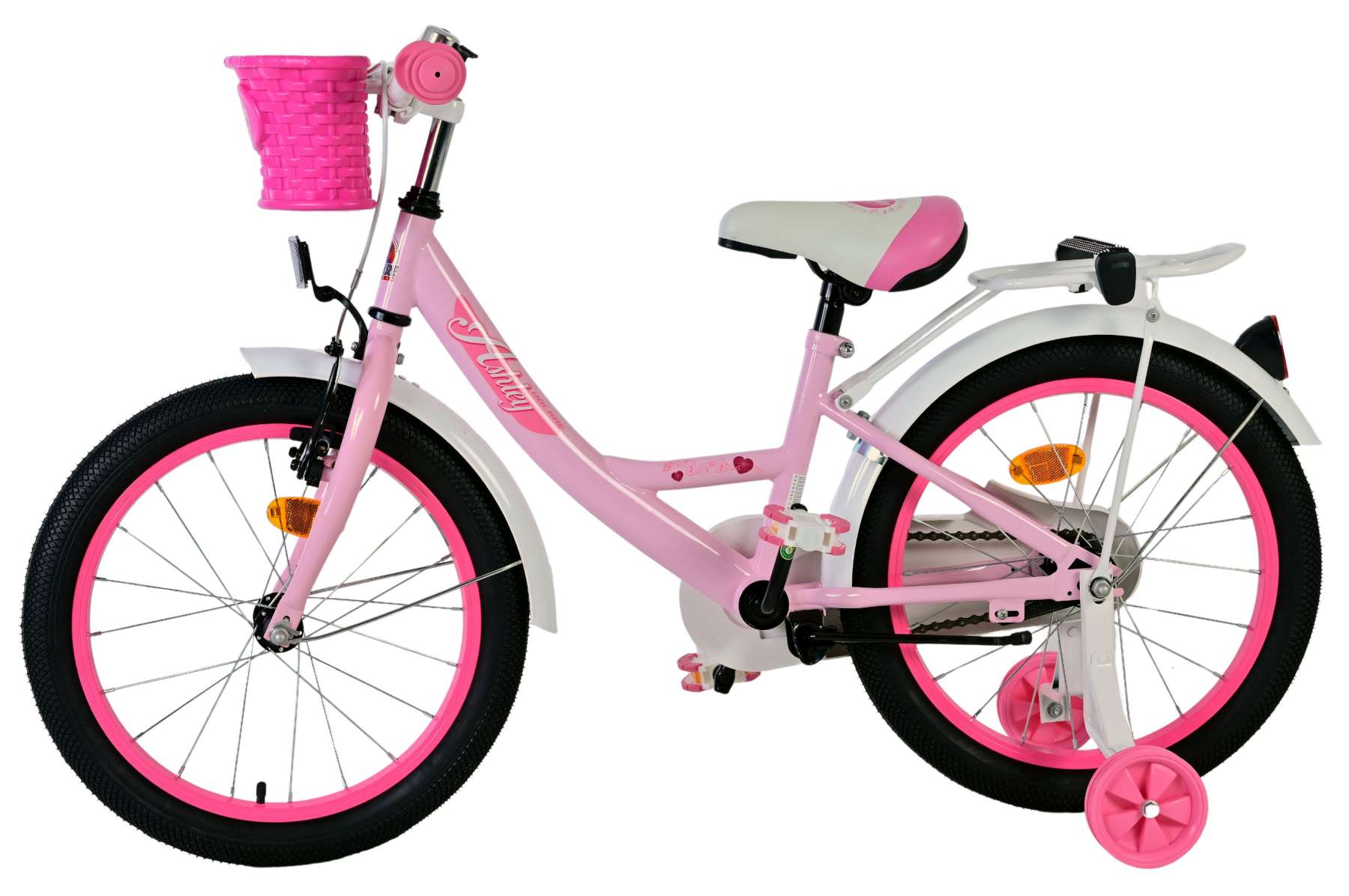 Volare Ashley Kinderfahrrad – Mädchen – 18 Zoll – Rosa