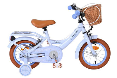 Volare Ashley Kinderfahrrad – Mädchen – 12 Zoll – Pastellblau – zwei Handbremsen