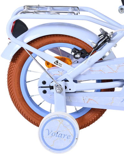 Volare Ashley Kinderfahrrad – Mädchen – 12 Zoll – Pastellblau – zwei Handbremsen