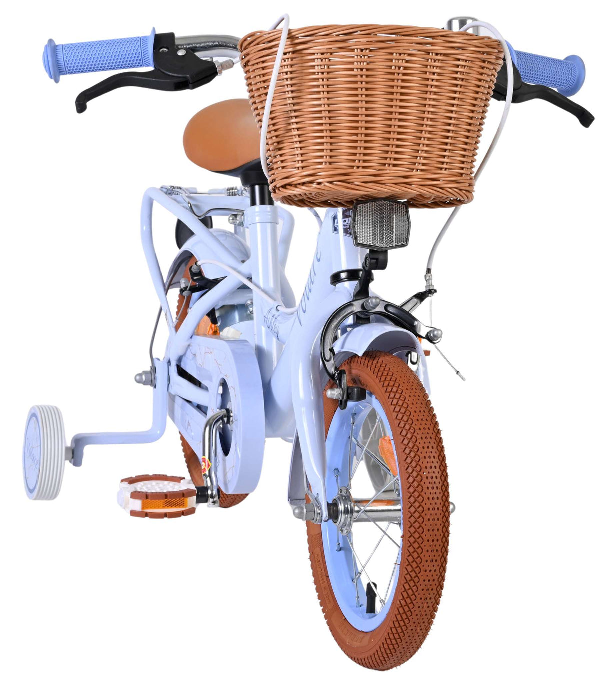 Volare Ashley Kinderfahrrad – Mädchen – 12 Zoll – Pastellblau – zwei Handbremsen