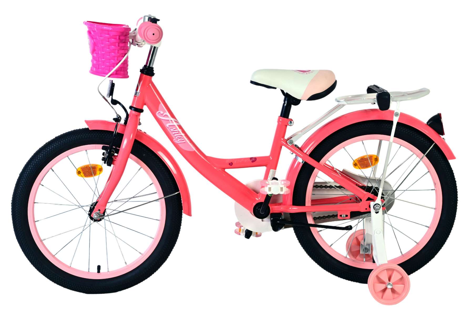 Volare Ashley Kinderfahrrad – Mädchen – 18 Zoll – Rosa Rot