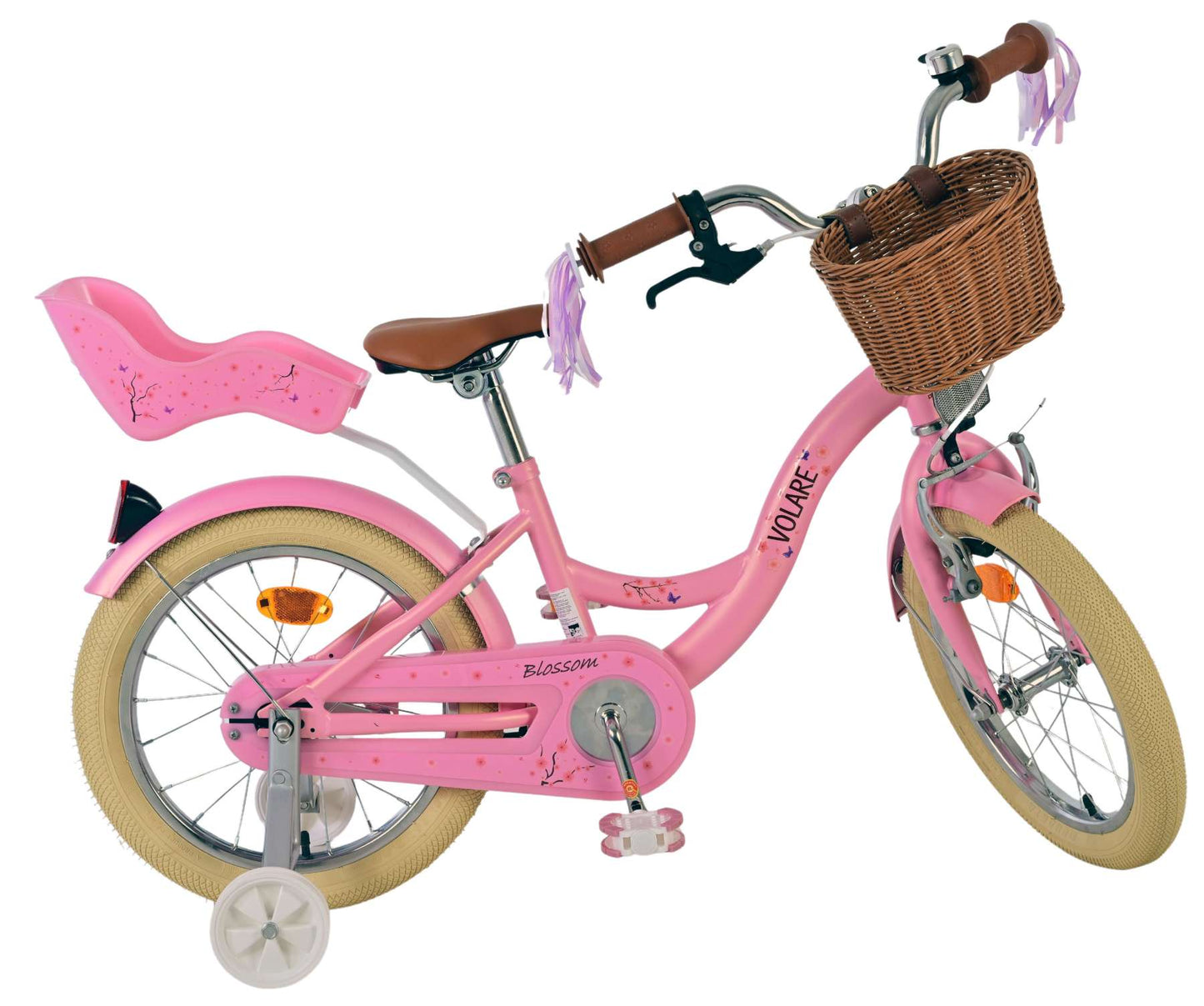 Volare Blossom Kinderfahrrad – Mädchen – 16 Zoll – Rosa