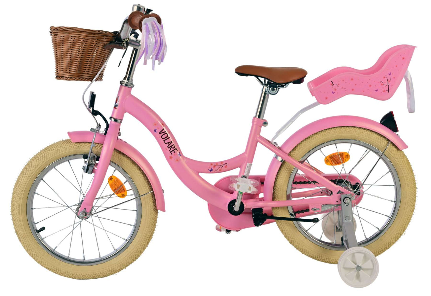 Volare Blossom Kinderfahrrad – Mädchen – 16 Zoll – Rosa