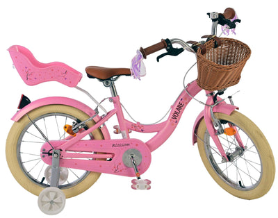 Volare Blossom Kinderfahrrad – Mädchen – 16 Zoll – Pink – zwei Handbremsen