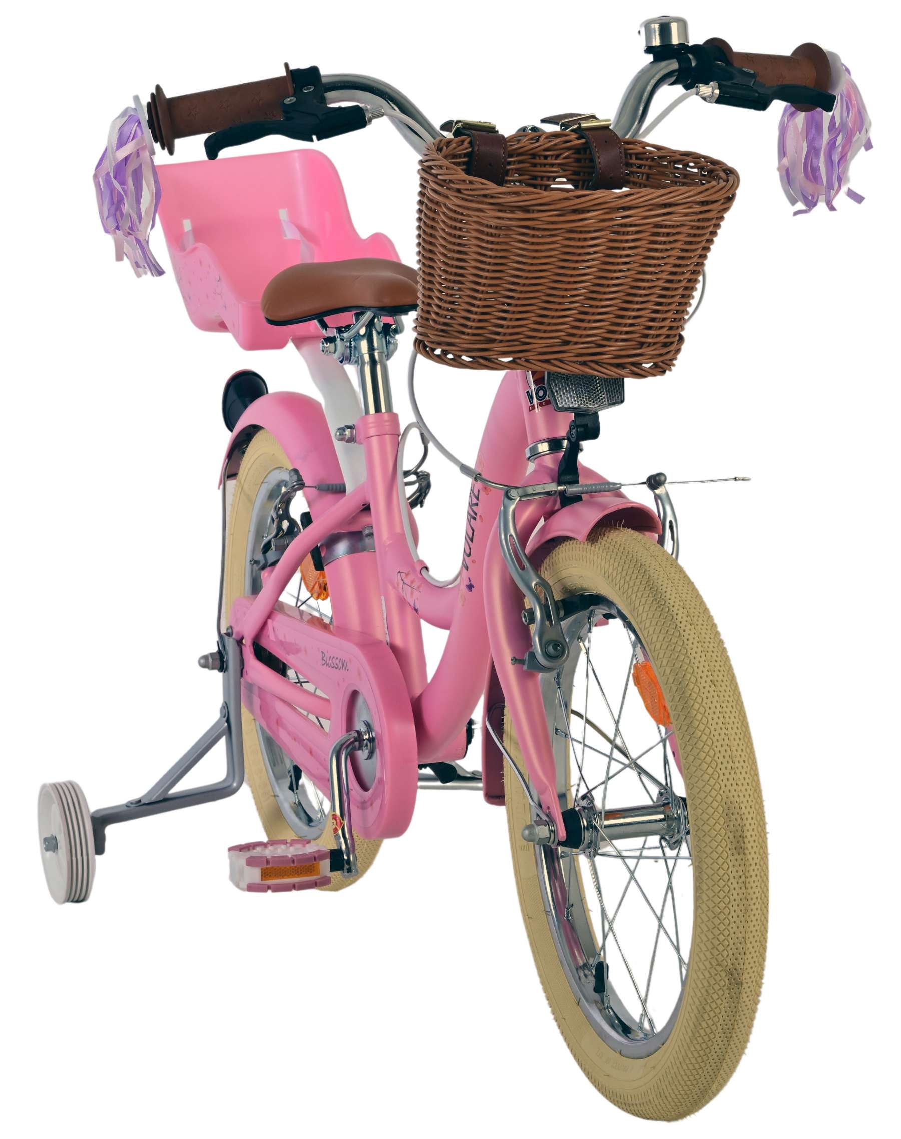Volare Blossom Kinderfahrrad – Mädchen – 16 Zoll – Pink – zwei Handbremsen
