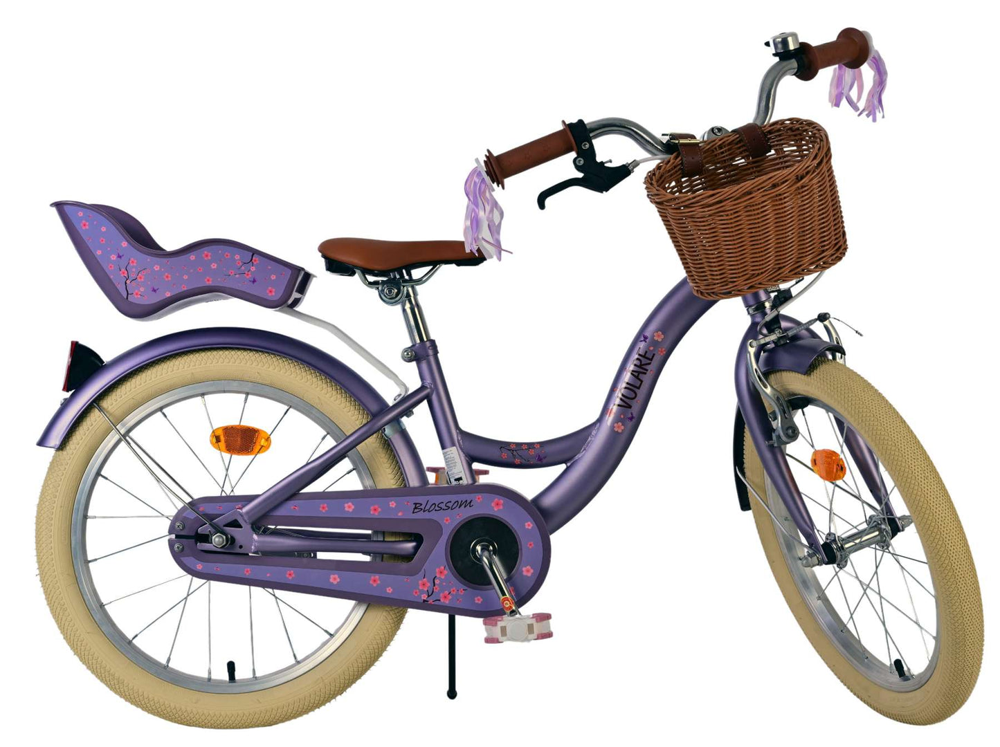 Volare Blossom Kinderfahrrad - Mädchen - 18 Zoll - Lila