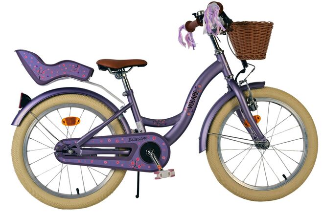 Volare Blossom Kinderfahrrad - Mädchen - 18 Zoll - Lila