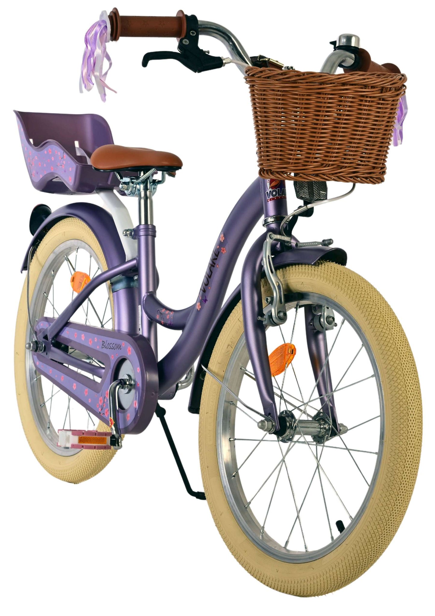 Volare Blossom Kinderfahrrad - Mädchen - 18 Zoll - Lila