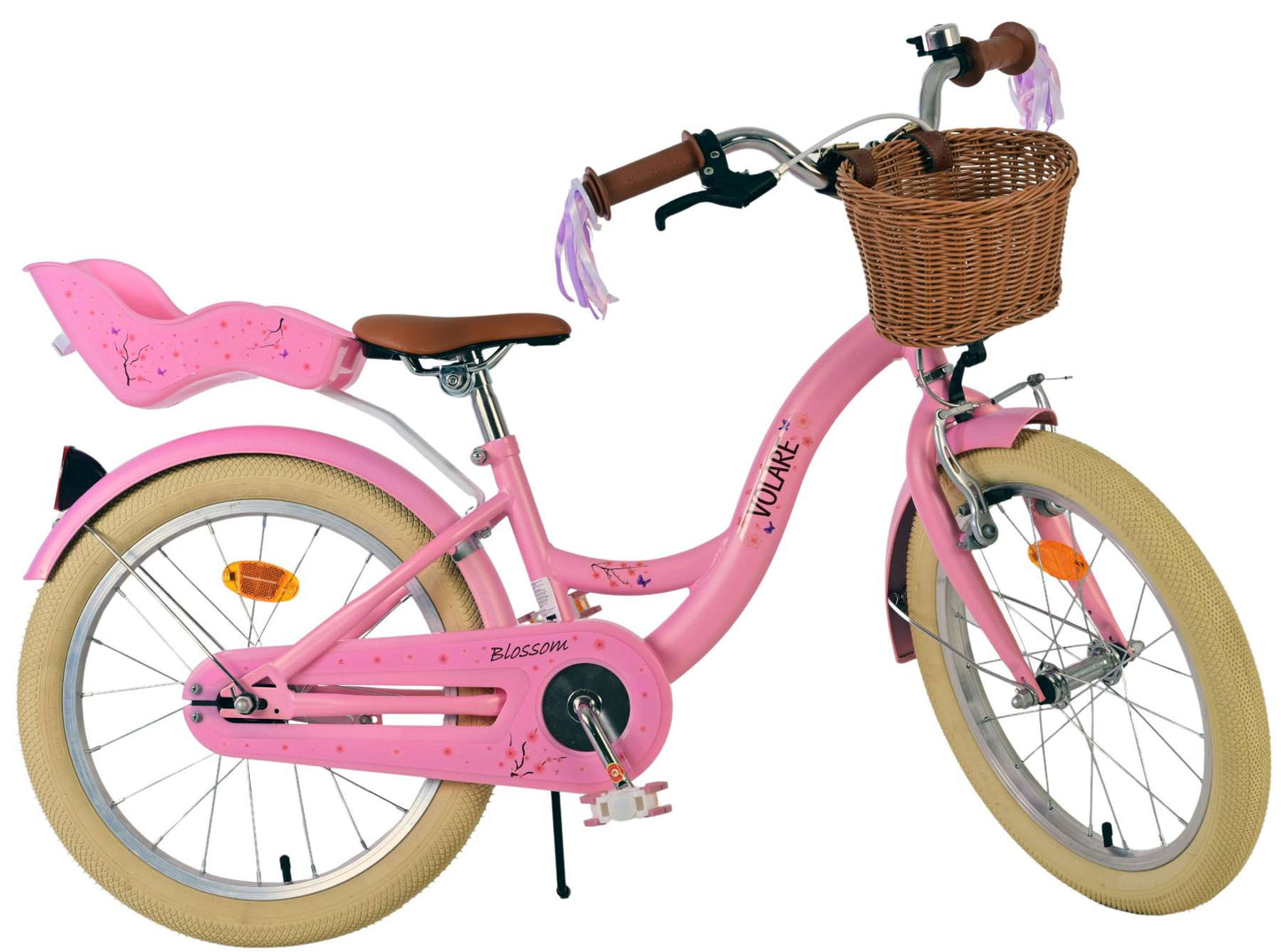Volare Blossom Kinderfahrrad – Mädchen – 18 Zoll – Rosa