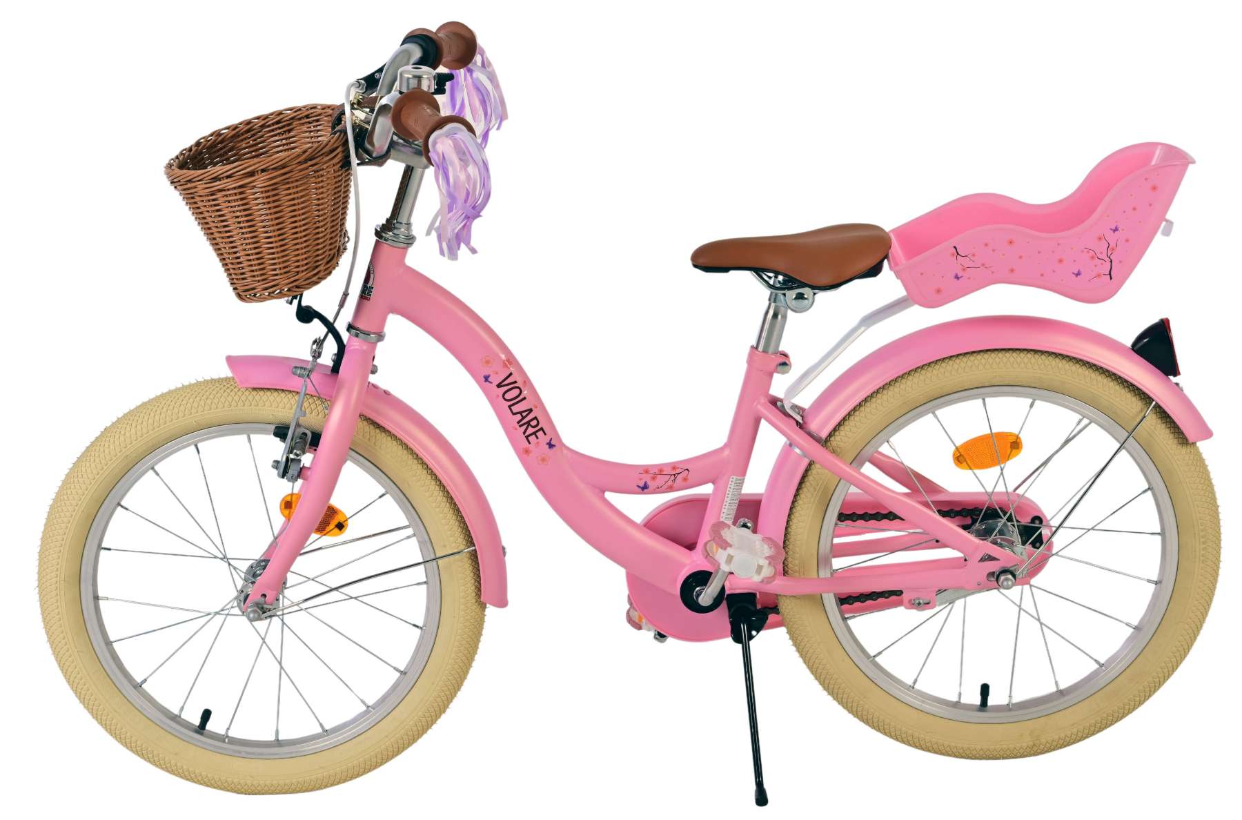 Volare Blossom Kinderfahrrad – Mädchen – 18 Zoll – Rosa