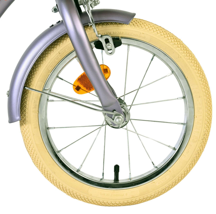 Volare Blossom Kinderfahrrad – Mädchen – 14 Zoll – Lila – zwei Handbremsen