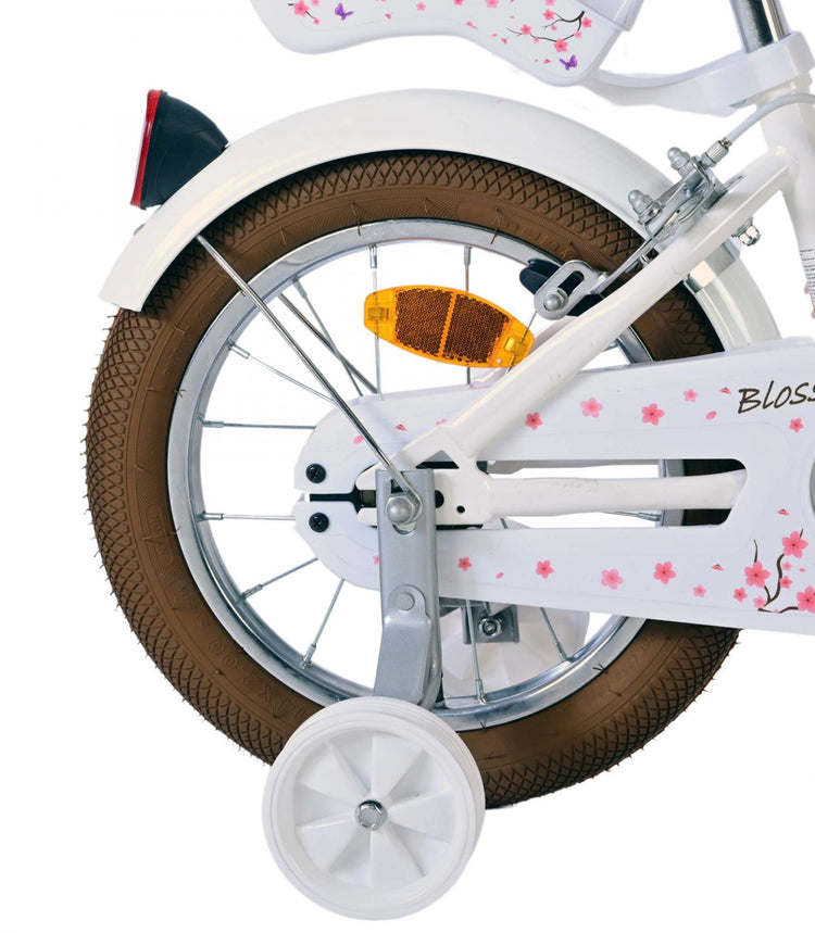 Volare Blossom Children's Bicycle Girls 14 Zoll weiße zwei Handbremsen