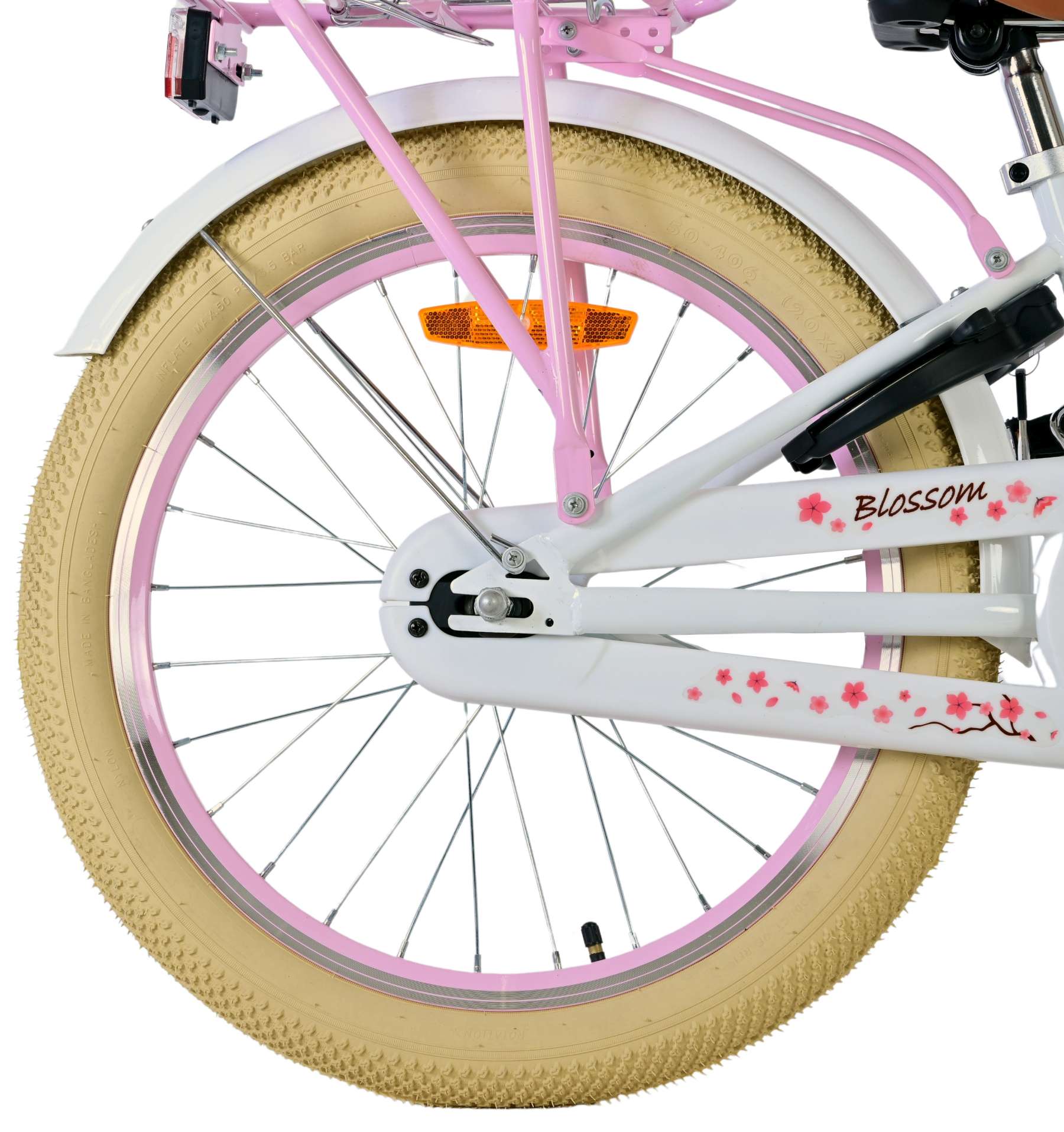 Volare Blossom Children's Bicycle - Mädchen - 20 Zoll - Weiß