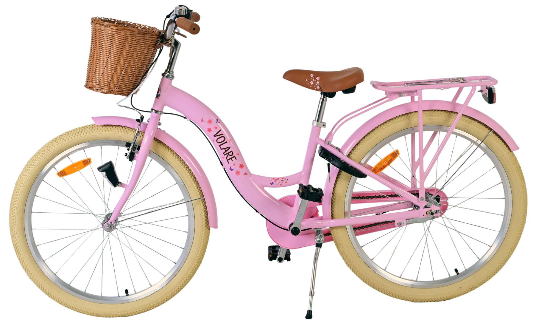Volare Blossom Children's Bicycle - Mädchen - 24 Zoll - Pink - 3 Zahnräder