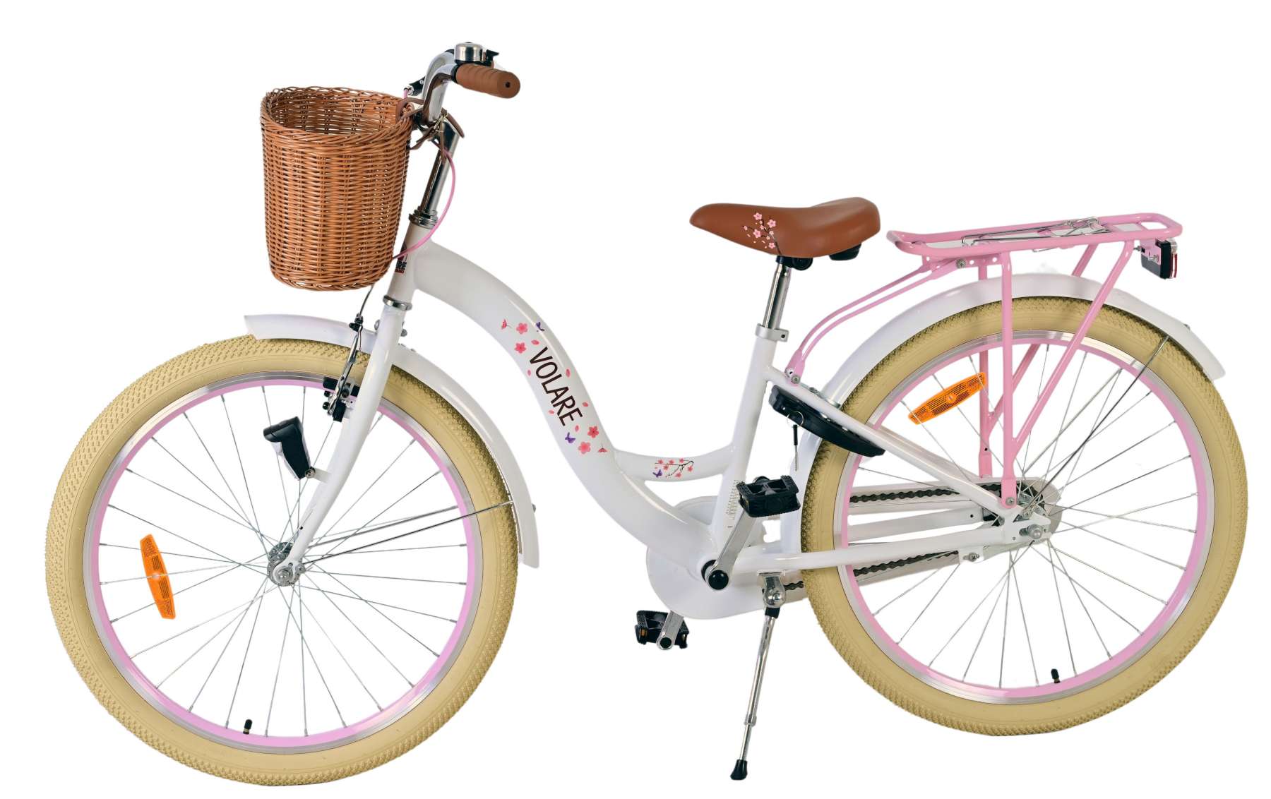 Volare Blossom Kinderbike - Mädchen - 24 Zoll - Weiß