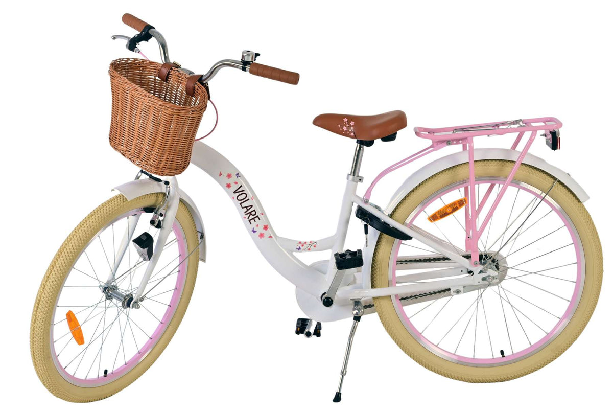 Volare Blossom Kinderbike - Mädchen - 24 Zoll - Weiß