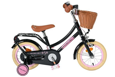 Volare Exzellente Kinderfahrrad - Mädchen - 12 Zoll - schwarz