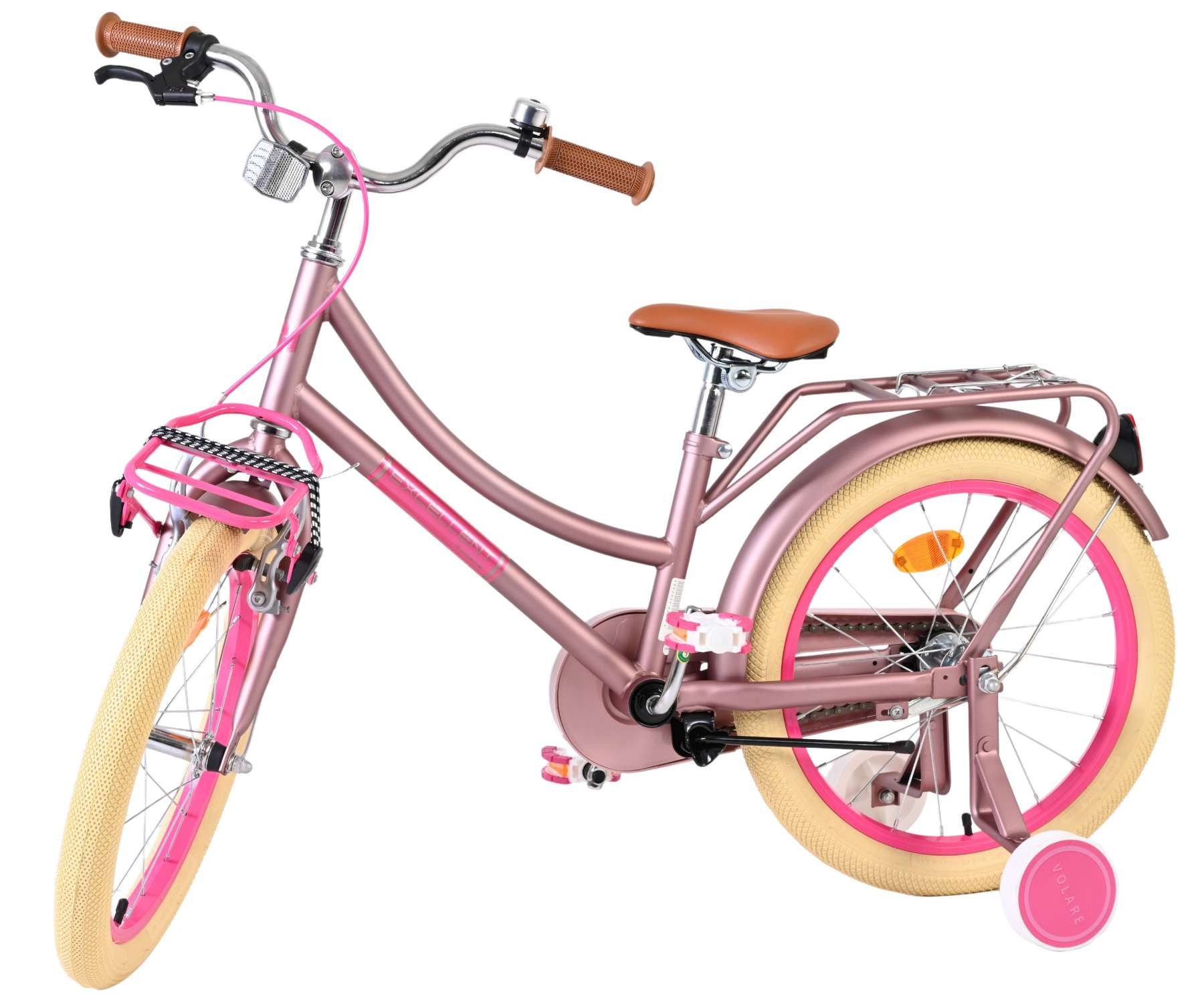 Volare ausgezeichnetes Kinderfahrrad – Mädchen – 18 Zoll – mattrosa
