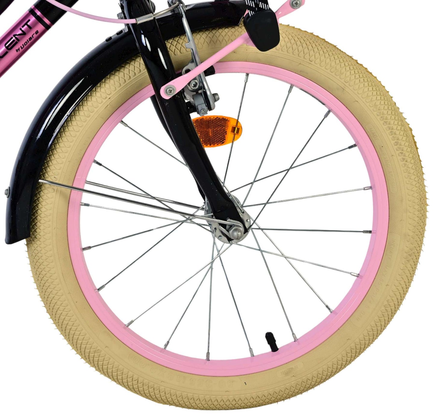 Volare ausgezeichnetes Kinderfahrrad – Mädchen – 18 Zoll – Schwarz – 95 % zusammengebaut