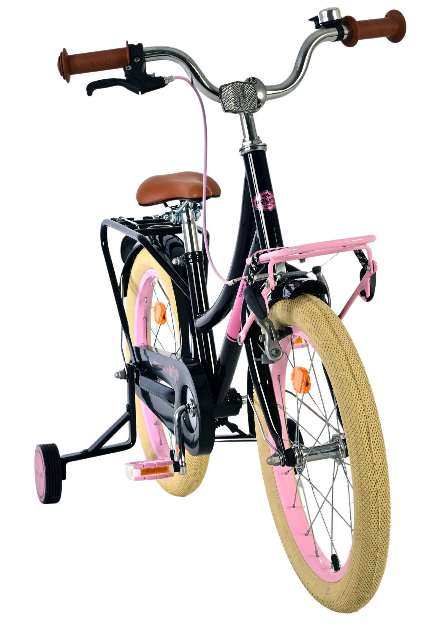 Volare ausgezeichnetes Kinderfahrrad – Mädchen – 18 Zoll – Schwarz – 95 % zusammengebaut