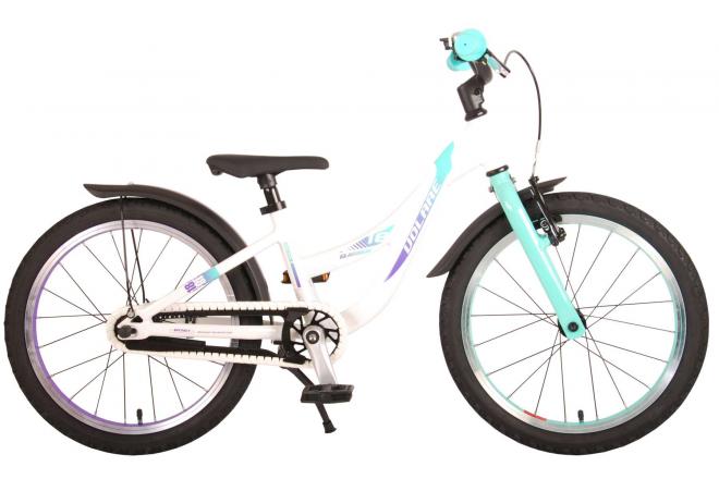 Volare Glamour Children's Bicycle - Mädchen - 18 Zoll - Weiße Minze Grün - Prime Collection