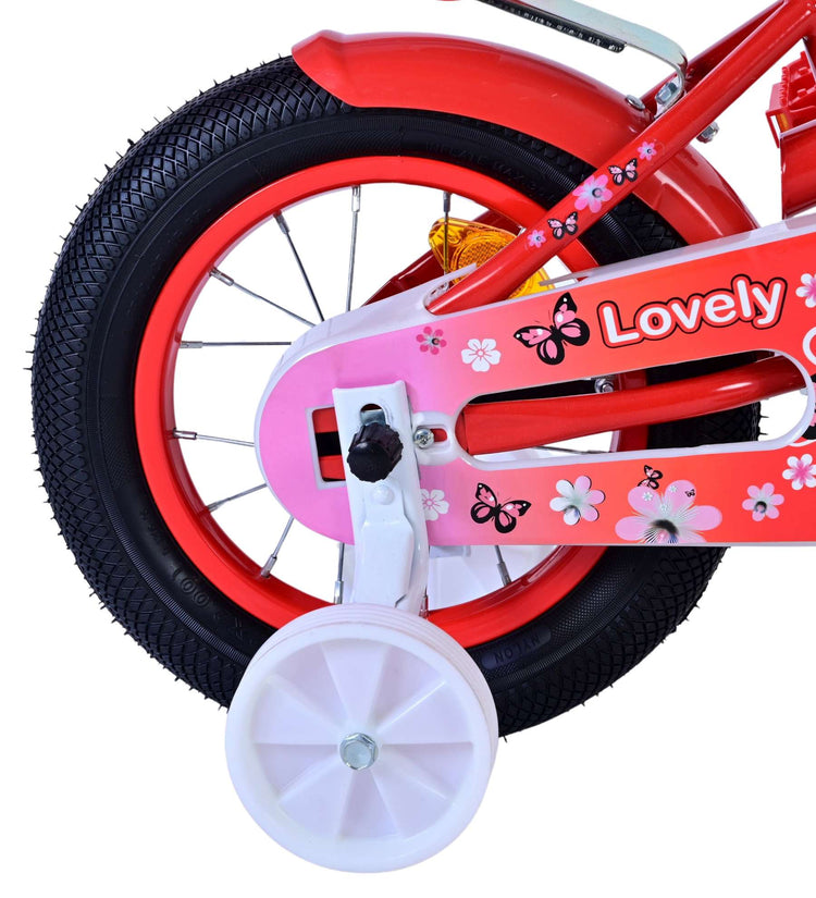 Volare schönes Kinderfahrrad - Mädchen - 12 Zoll - Rotwittchen