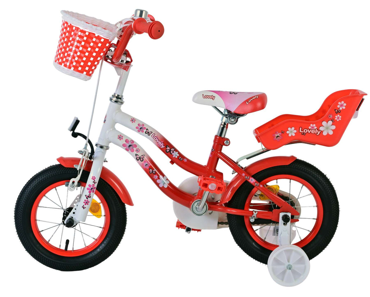 Volare schönes Kinderfahrrad - Mädchen - 12 Zoll - Rotwittchen
