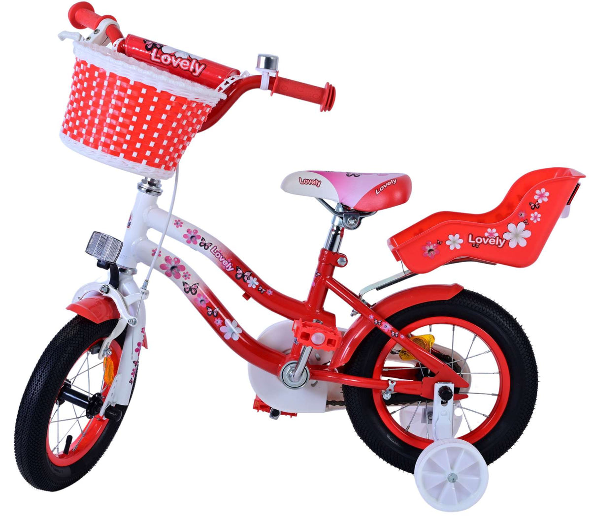 Volare schönes Kinderfahrrad - Mädchen - 12 Zoll - Rotwittchen