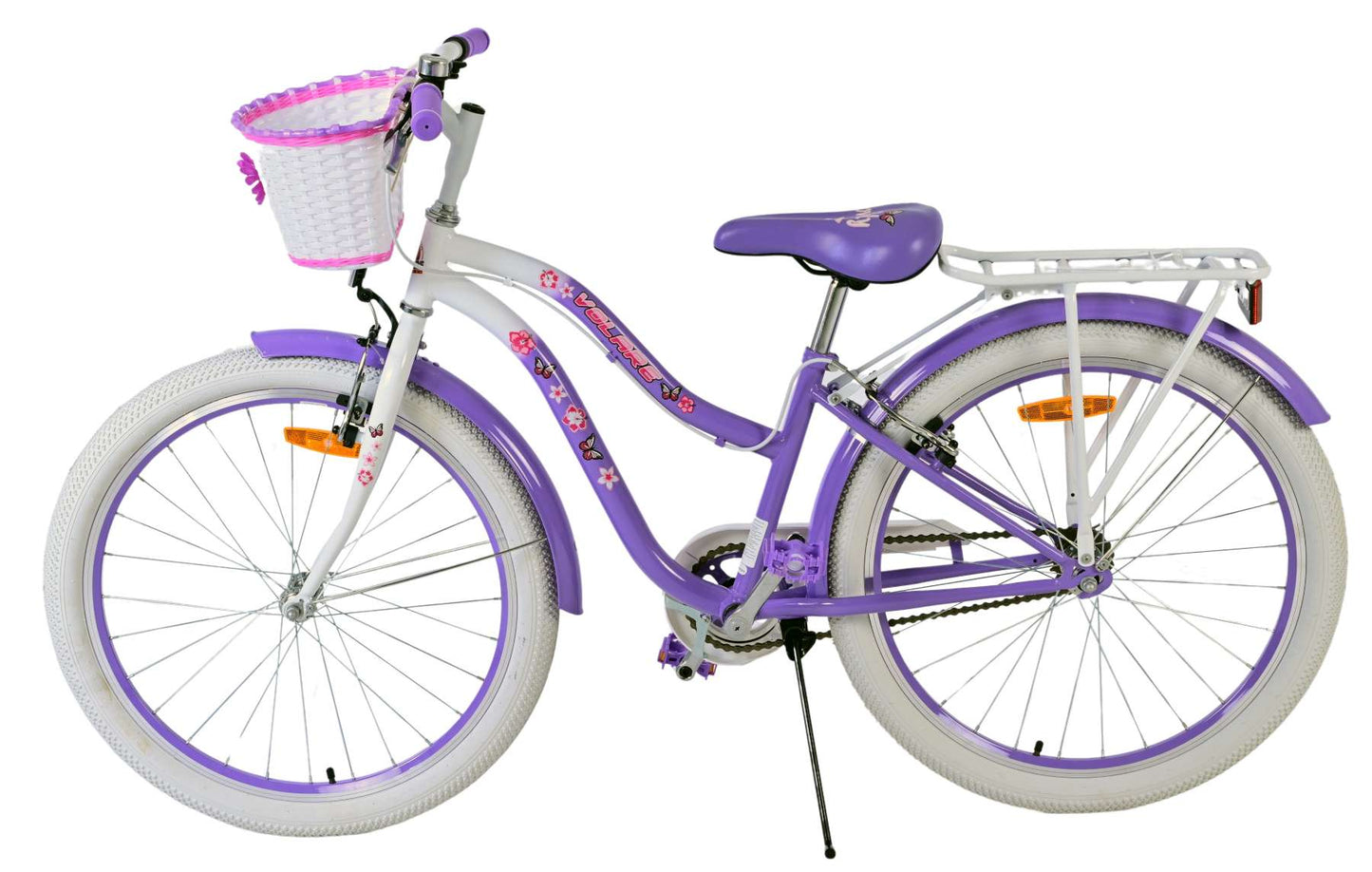 Volare Lovely Children's Bike Girls 24 Zoll lila zwei Handbremsen