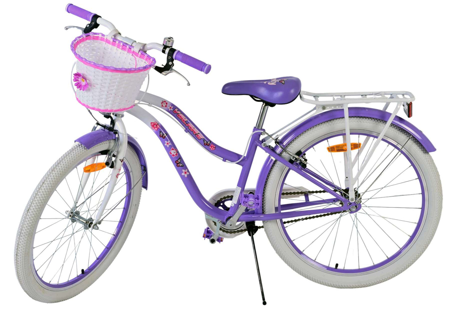 Volare Lovely Children's Bike Girls 24 Zoll lila zwei Handbremsen
