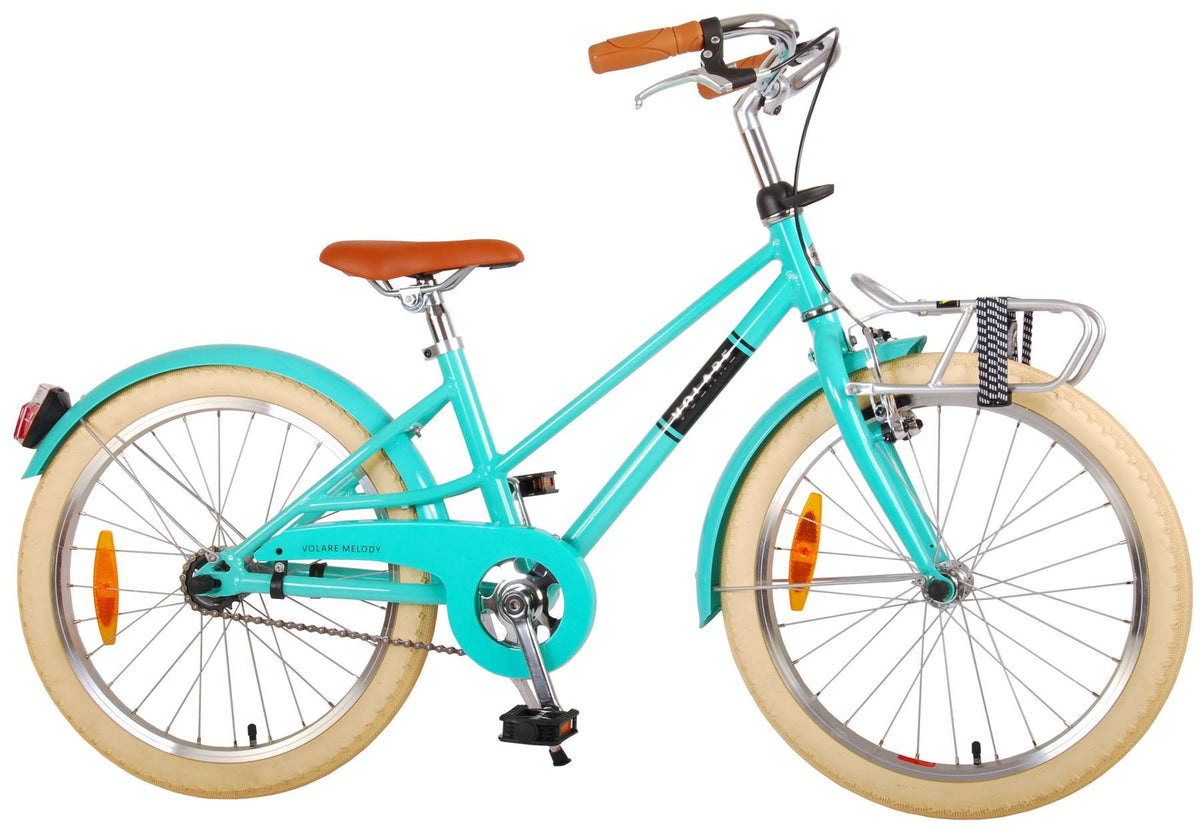 Volare Melody Children's Bicycle - Mädchen - 20 Zoll - Türkis - Prime Collection