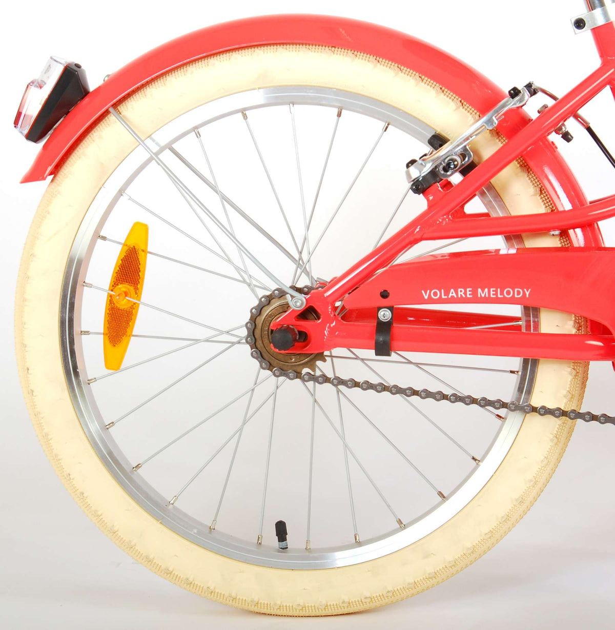 Volare Melody Children's Bicycle - Mädchen - 20 Zoll - Korallenrot - Zwei Handbremsen - Prime Collection