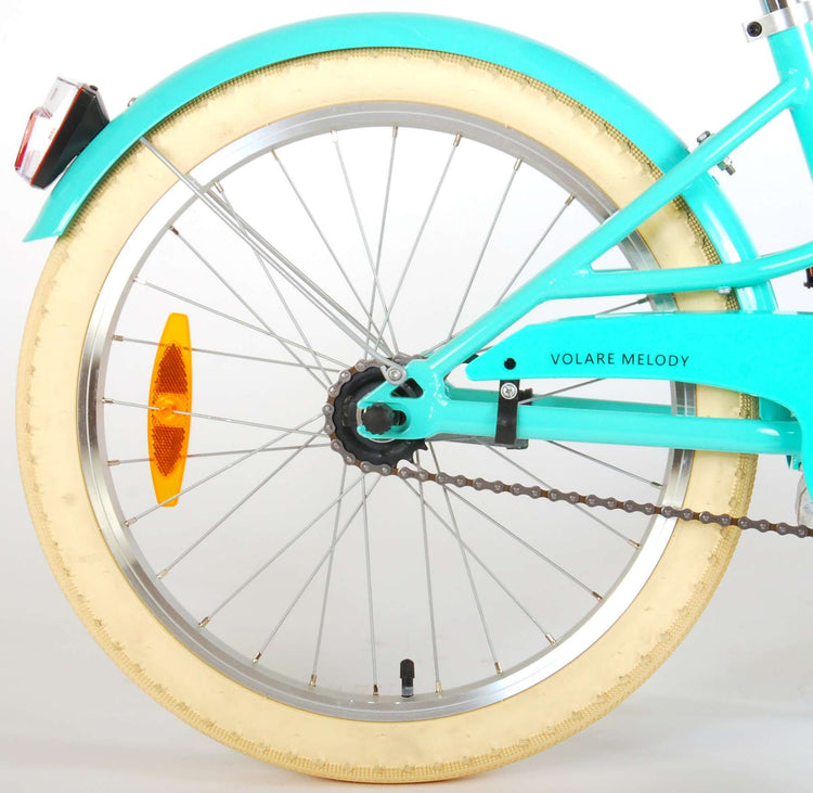 Volare Melody Children's Bicycle - Mädchen - 20 Zoll - Türkis - Prime Collection