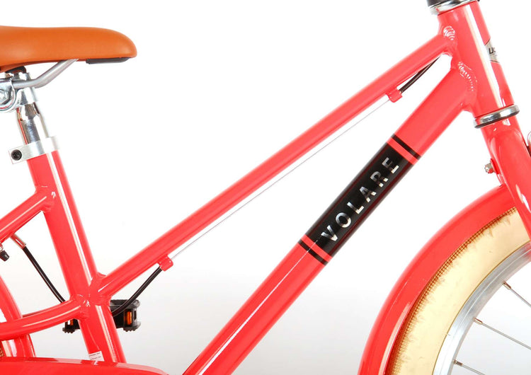 Volare Melody Children's Bicycle - Mädchen - 20 Zoll - Korallenrot - Zwei Handbremsen - Prime Collection