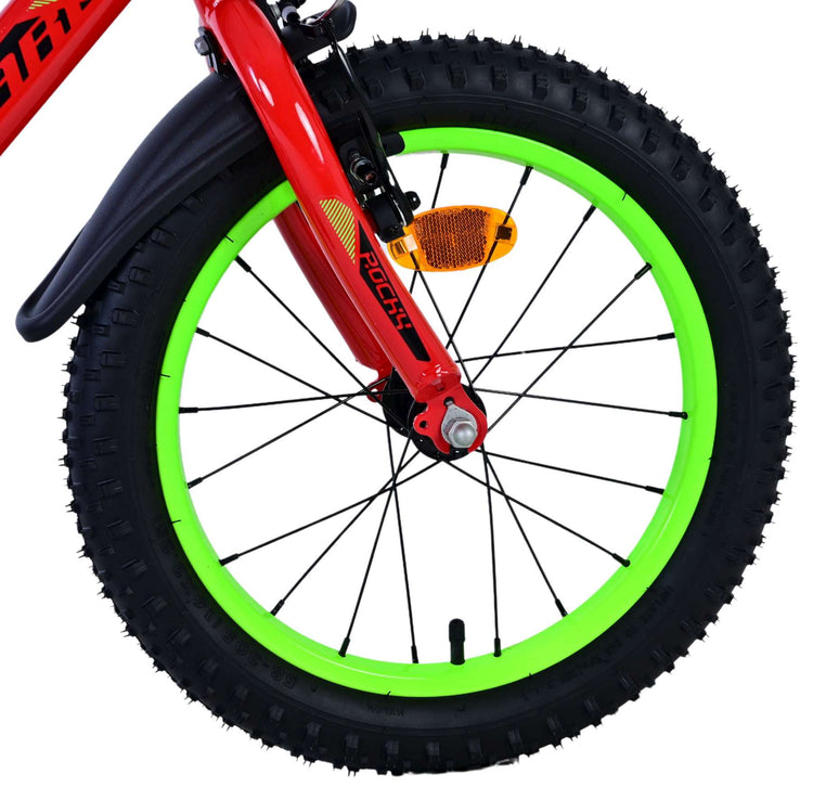Volare Rocky Kinderfahrrad – Jungen – 16 Zoll – Rot