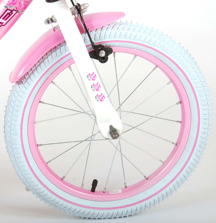 Volare Rose Children's Bicycle - Mädchen - 16 Zoll - Pink Weiß - 95% versammelte sich
