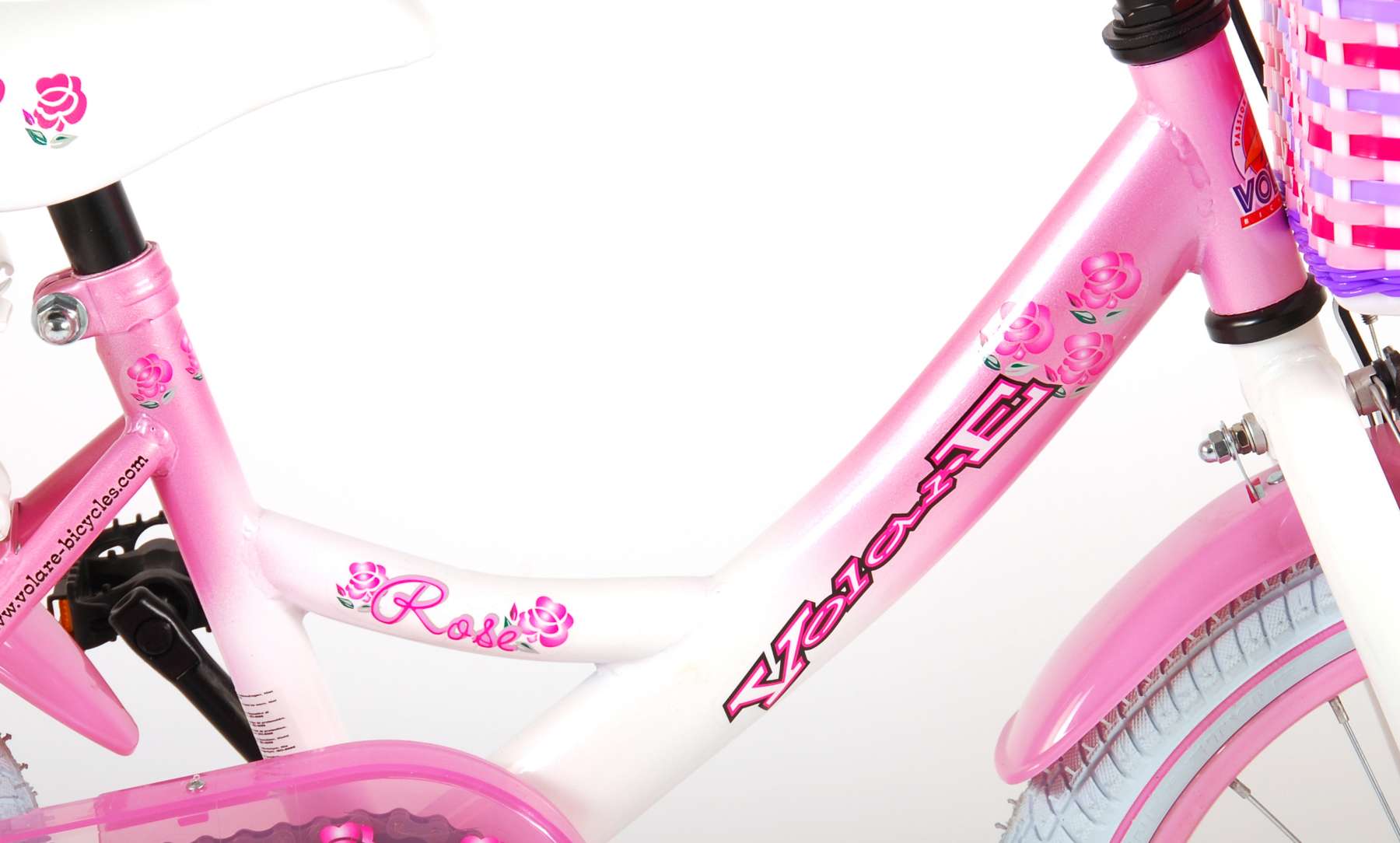 Volare Rose Children's Bicycle - Mädchen - 16 Zoll - Pink Weiß - 95% versammelte sich