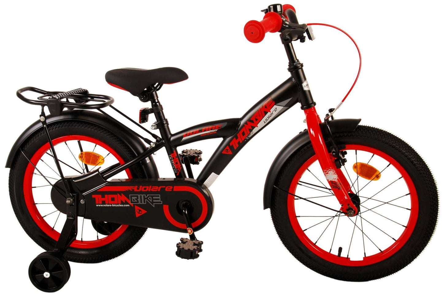 Volare Thombike Children's Bicycle - Jungen - 16 Zoll - Schwarzrot