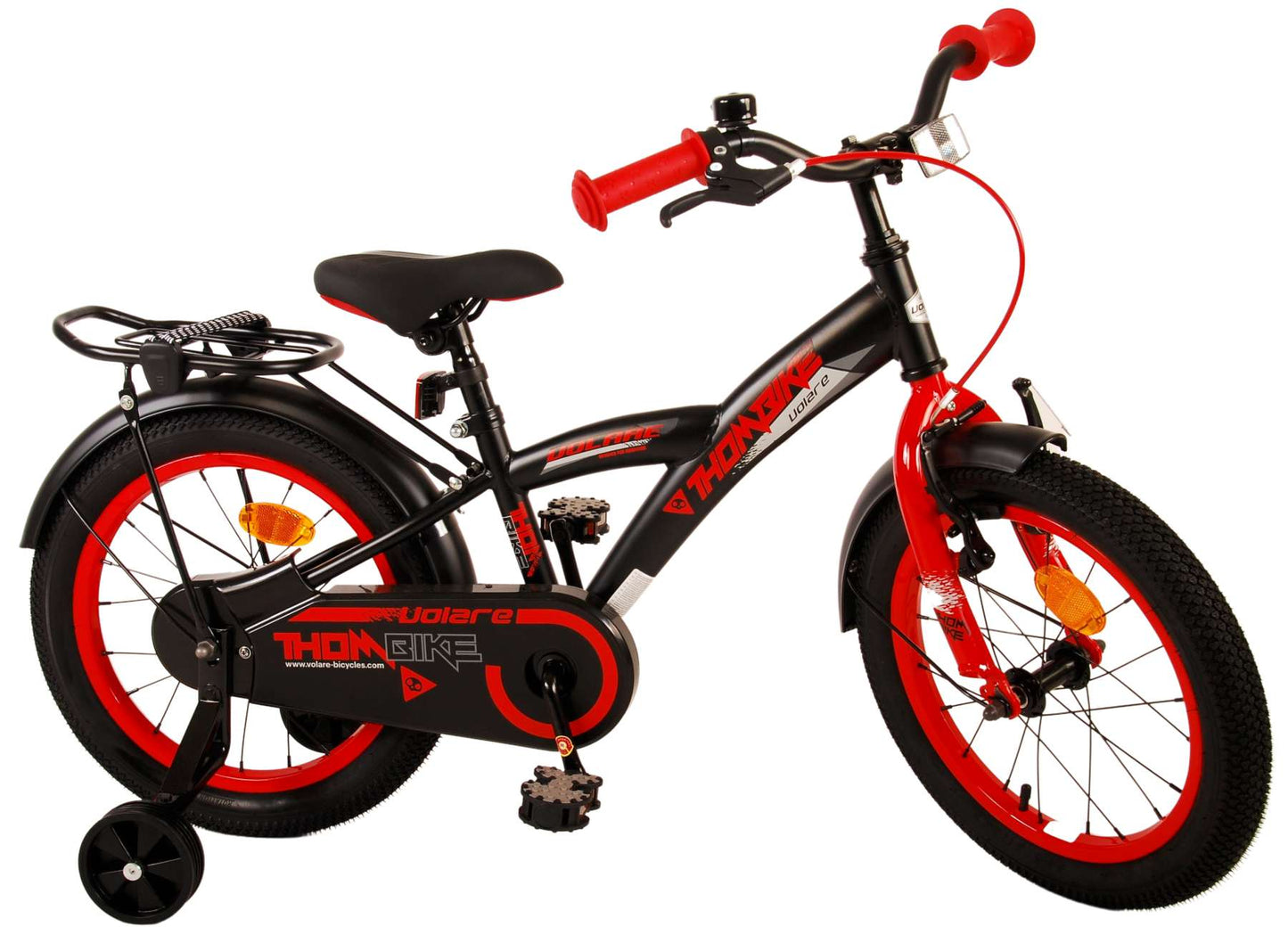 Volare Thombike Children's Bicycle - Jungen - 16 Zoll - Schwarzrot