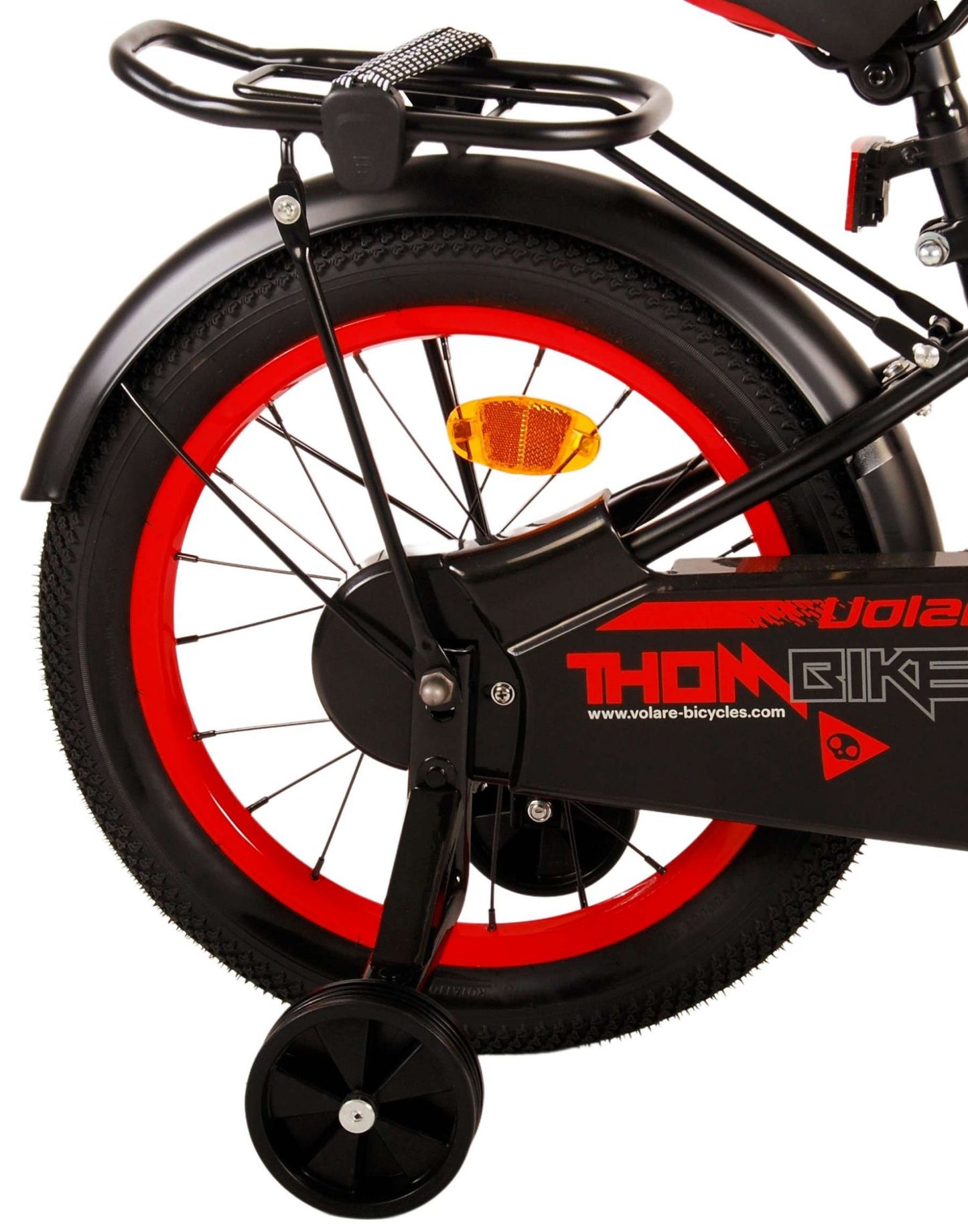 Volare Thombike Children's Bicycle - Jungen - 16 Zoll - Schwarzrot