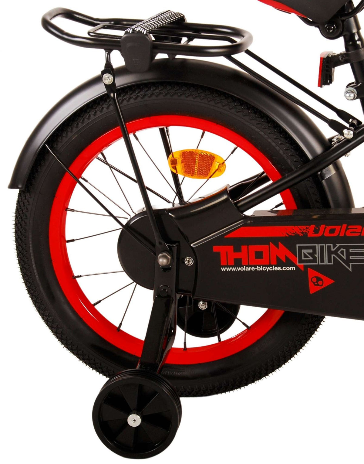 Volare Thombike Children's Bicycle - Jungen - 16 Zoll - Schwarzrot